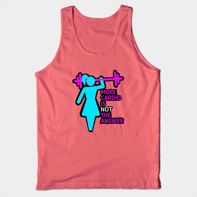 cardio funny, fitness girl, gym girl, fitness, weightlifting girl Tank Top by TimAddisonArt